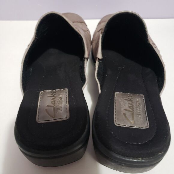 Clark's Artisan Taupe Leather Slip On Mule Shoe Women's Sz 7.5M - Picture 5 of 8
